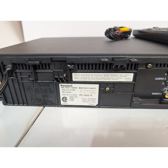 Panasonic Omnivision - Pv-4562 VCR - W Remote and Cables - TESTED WORKING - Picture 7 of 9